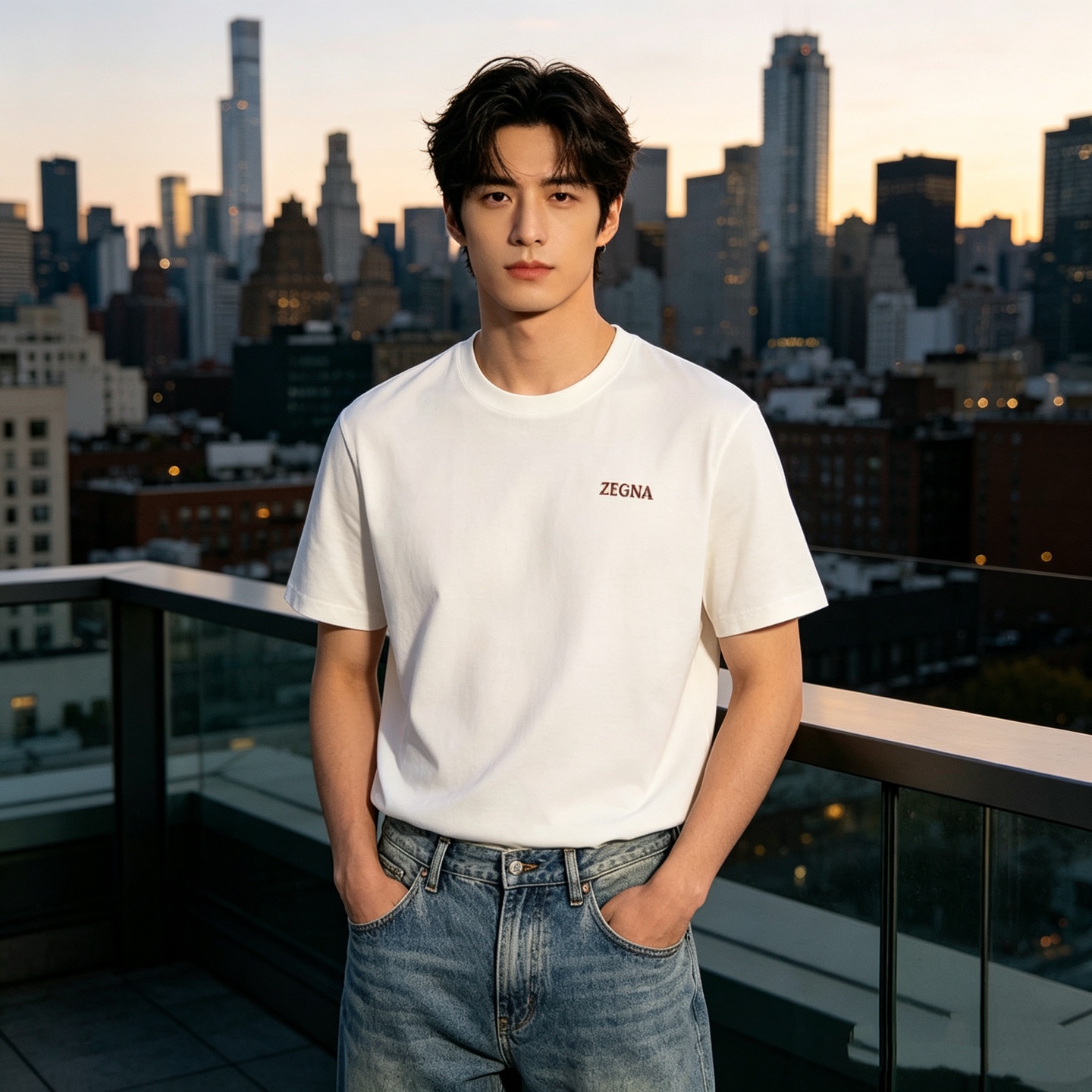 ZEGNA Padded Short Sleeve T-Shirt Style 4