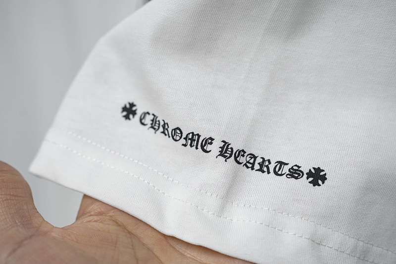 Chrome Hearts 24SS Horseshoe Print Popular Classic Black White Short Sleeve T-Shirt
