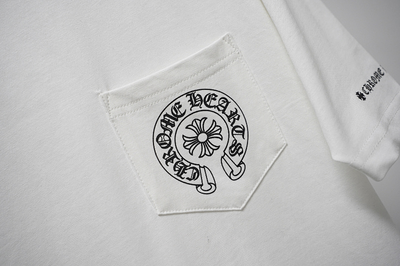 Chrome Hearts 24SS Horseshoe Print Popular Classic Black White Short Sleeve T-Shirt