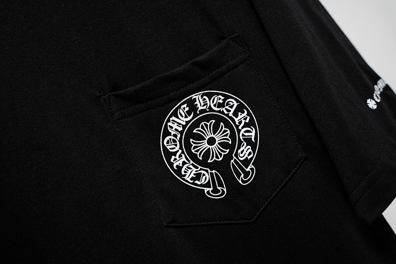Chrome Hearts 24SS Horseshoe Print Popular Classic Black White Short Sleeve T-Shirt