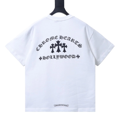 Chrome Hearts 25SS Cross Sanskrit Print Short Sleeve T-Shirt Style 1 01
