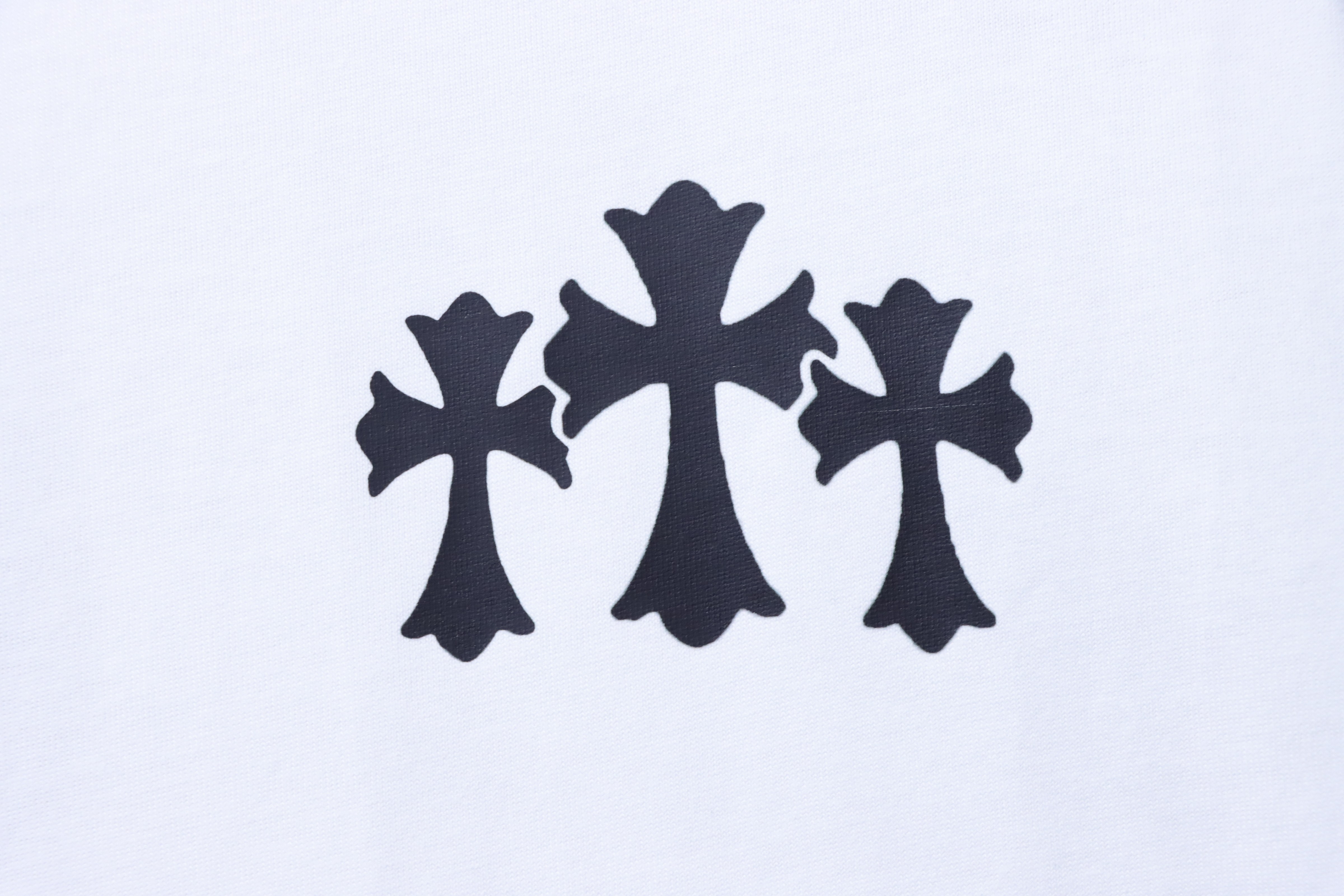 Chrome Hearts 25SS Cross Sanskrit Print Short Sleeve T-Shirt Style 1