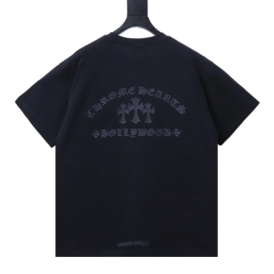 Chrome Hearts 25SS Cross Sanskrit Print Short Sleeve T-Shirt Style 2 01