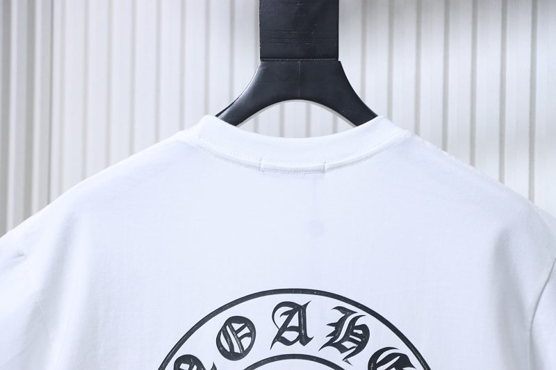 Chrome Hearts 26SS Back Horseshoe Logo Horseshoe Logo Horseshoe Print Short Sleeve T-Shirt Style 1