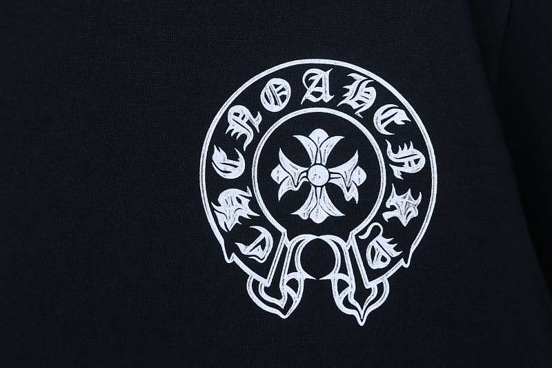 Chrome Hearts 26SS Back Horseshoe Logo Horseshoe Logo Horseshoe Print Short Sleeve T-Shirt Style 2