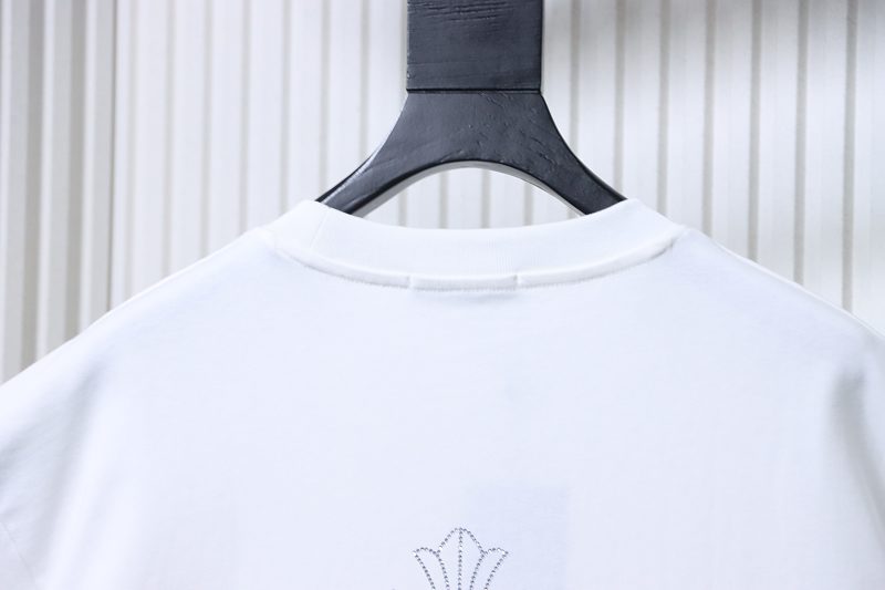 Chrome Hearts 26SS Cross Rhinestone Logo Short Sleeve T-Shirt Style 1
