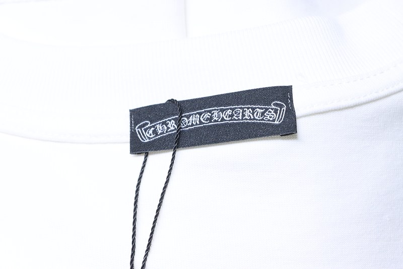 Chrome Hearts 26SS Cross Rhinestone Logo Short Sleeve T-Shirt Style 1