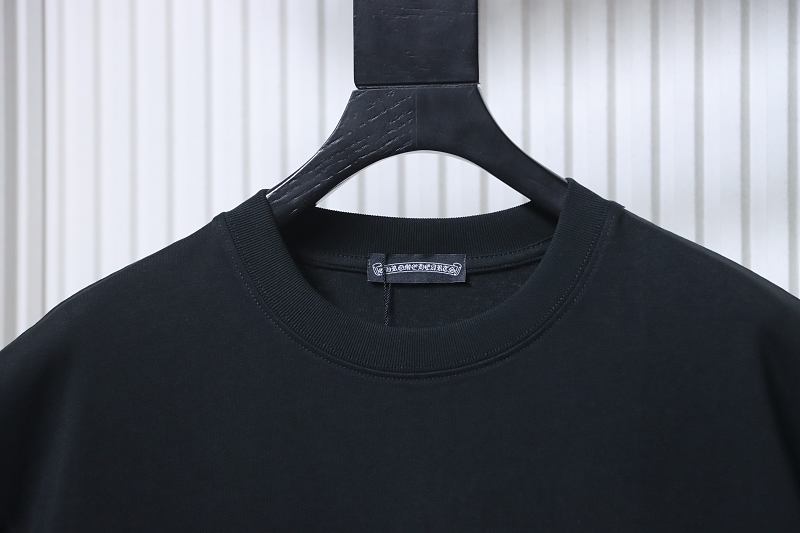 Chrome Hearts 26SS Cross Rhinestone Logo Short Sleeve T-Shirt Style 2