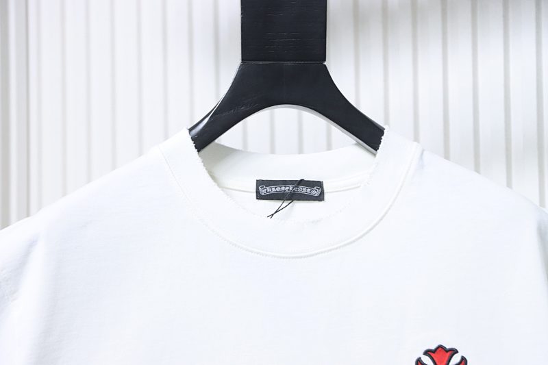 Chrome Hearts 26SS Cross Sanskrit Applique Embroidered CH Short Sleeve T-Shirt Style 2