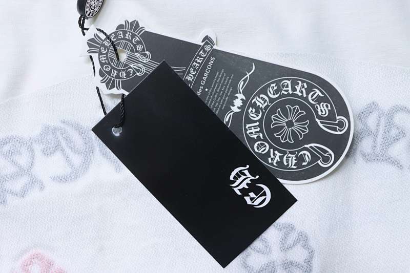 Chrome Hearts 26SS Cross Sanskrit Applique Embroidered CH Short Sleeve T-Shirt Style 2