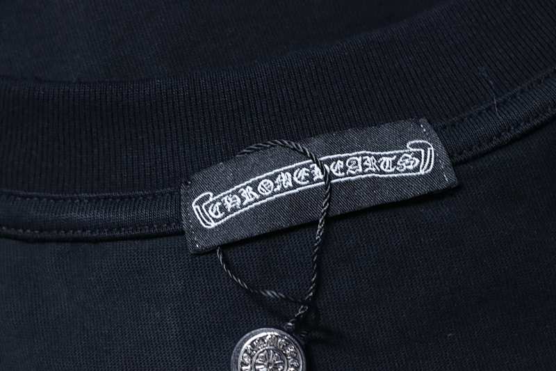 Chrome Hearts 26SS Cross Sanskrit Applique Embroidered CH Short Sleeve T-Shirt Style 4