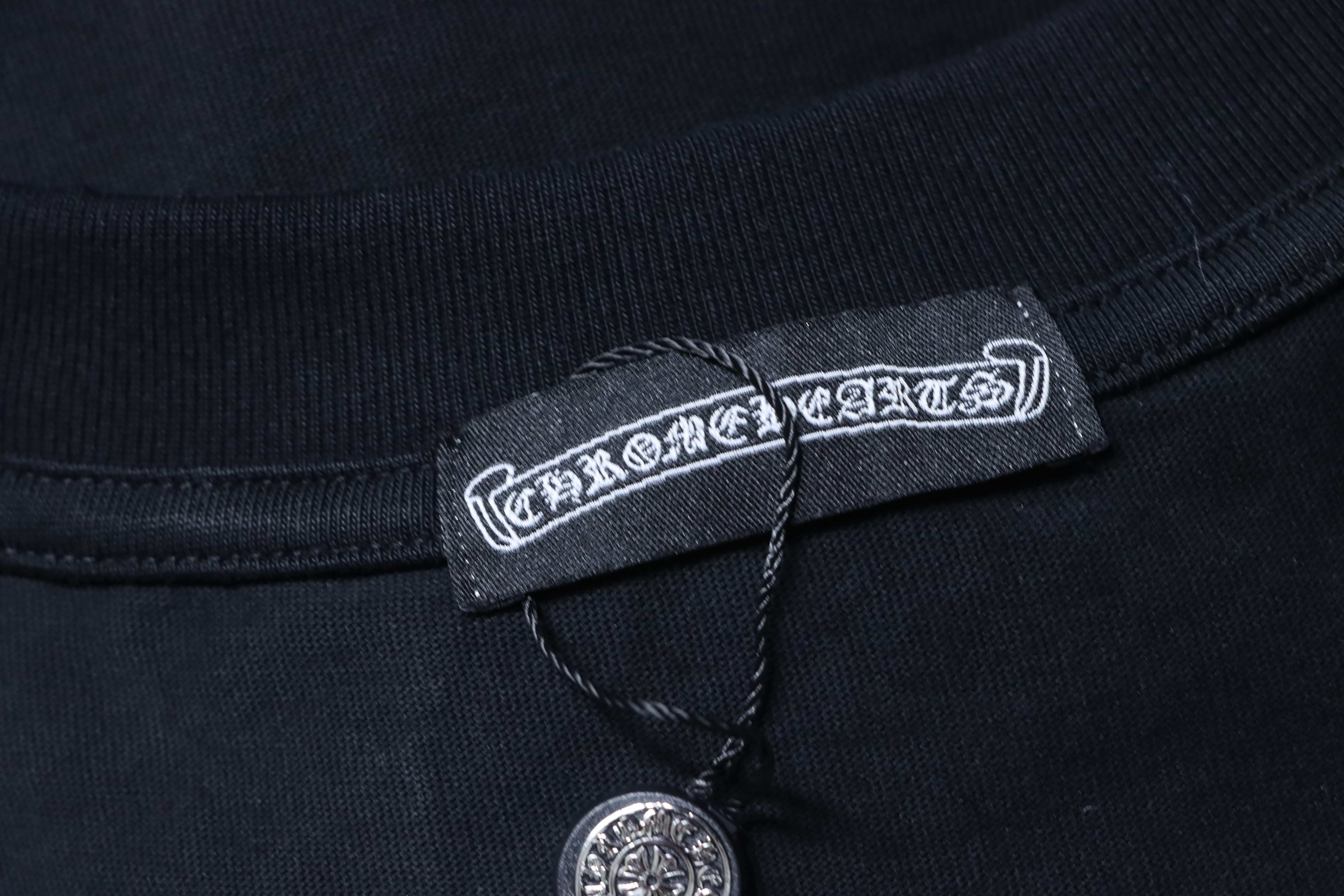Chrome Hearts 26SS Cross Sanskrit Applique Embroidered CH Short Sleeve T-Shirt Style 4