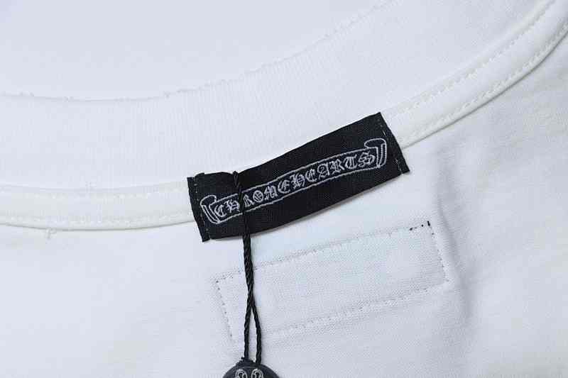 Chrome Hearts 26SS Cross Sanskrit Embroidered CH Short Sleeve T-Shirt Style 1