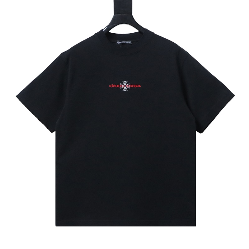 Chrome Hearts 26SS Cross Sanskrit Embroidered CH Short Sleeve T-Shirt Style 2