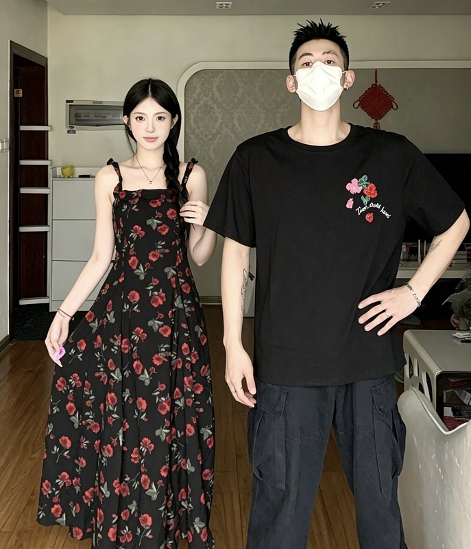 Chrome Hearts 26SS Floral Applique Heavy Craft Embroidered Short Sleeve T-Shirt Style 2