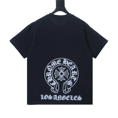 Chrome Hearts 26SS Los Angeles Horseshoe Logo Horseshoe Print Short Sleeve T-Shirt Style 2 01