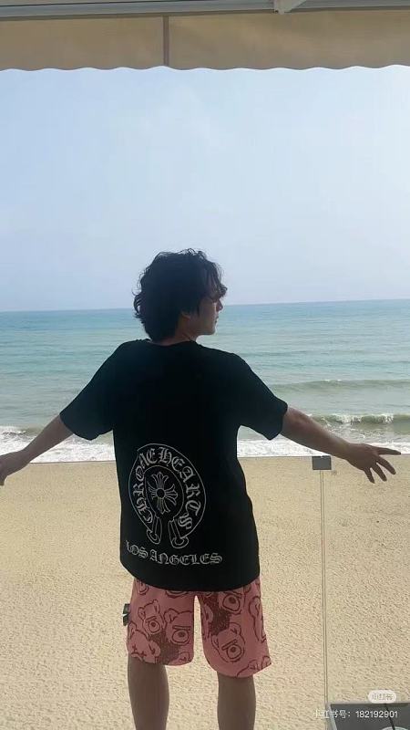 Chrome Hearts 26SS Los Angeles Horseshoe Logo Horseshoe Print Short Sleeve T-Shirt Style 2