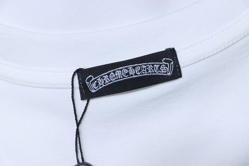 Chrome Hearts 26SS Pink Outline Horseshoe Horseshoe Logo Horseshoe Print Pink Short Sleeve T-Shirt Style 1