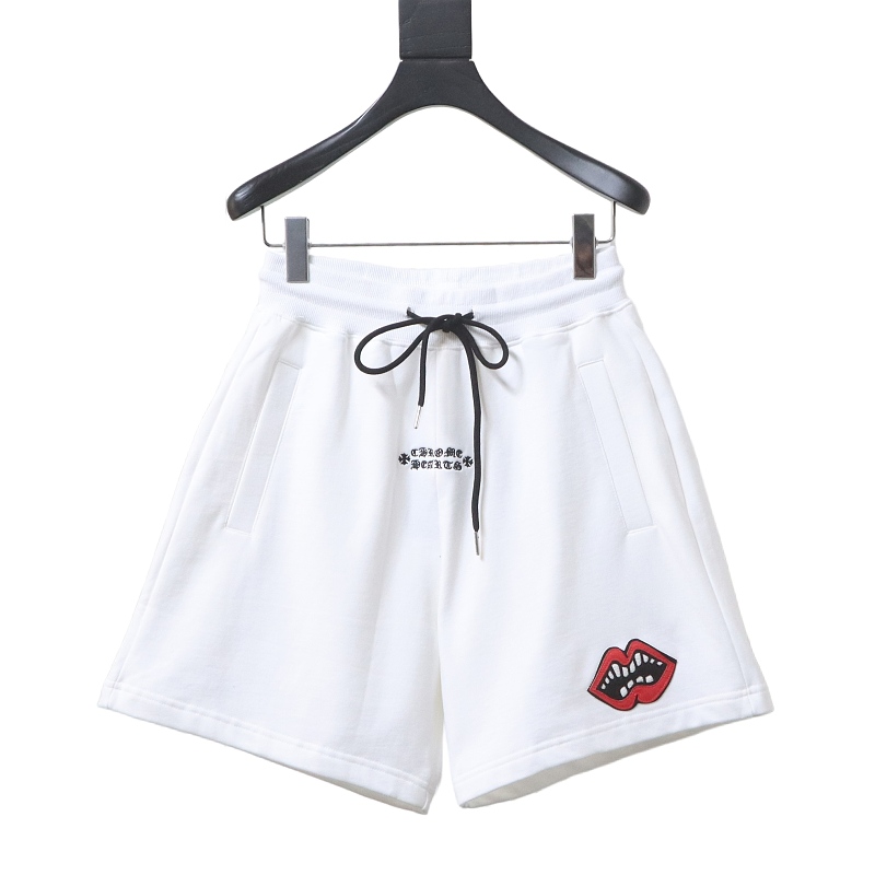 Chrome Hearts 26SS Red Lips Applique Embroidered Red Shorts Style 2