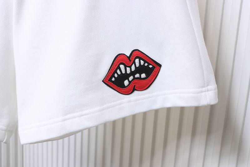 Chrome Hearts 26SS Red Lips Applique Embroidered Red Shorts Style 2