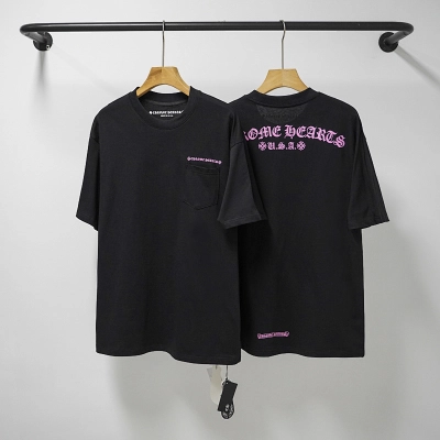 Chrome Hearts Black Graphic 2222 Short Sleeve T-Shirt 01