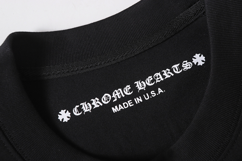 Chrome Hearts Black Graphic 2222 Short Sleeve T-Shirt