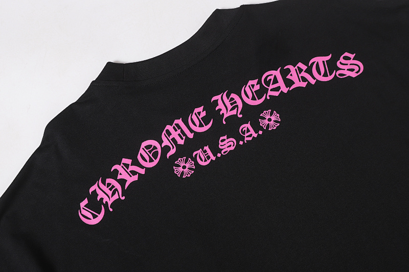 Chrome Hearts Black Graphic 2222 Short Sleeve T-Shirt
