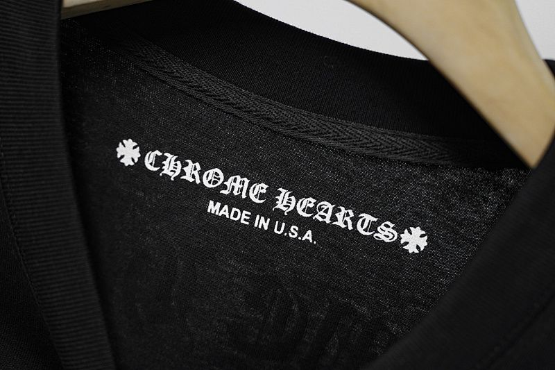 Chrome Hearts Black Graphic 2222 Short Sleeve T-Shirt