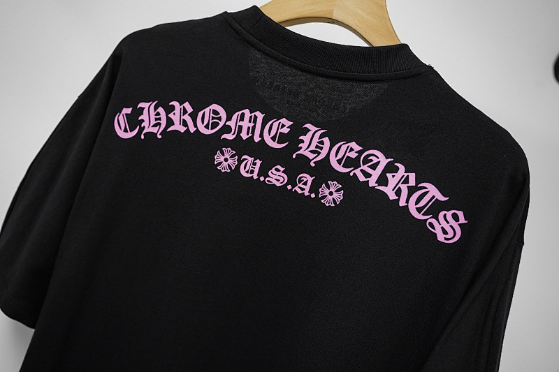 Chrome Hearts Black Graphic 2222 Short Sleeve T-Shirt