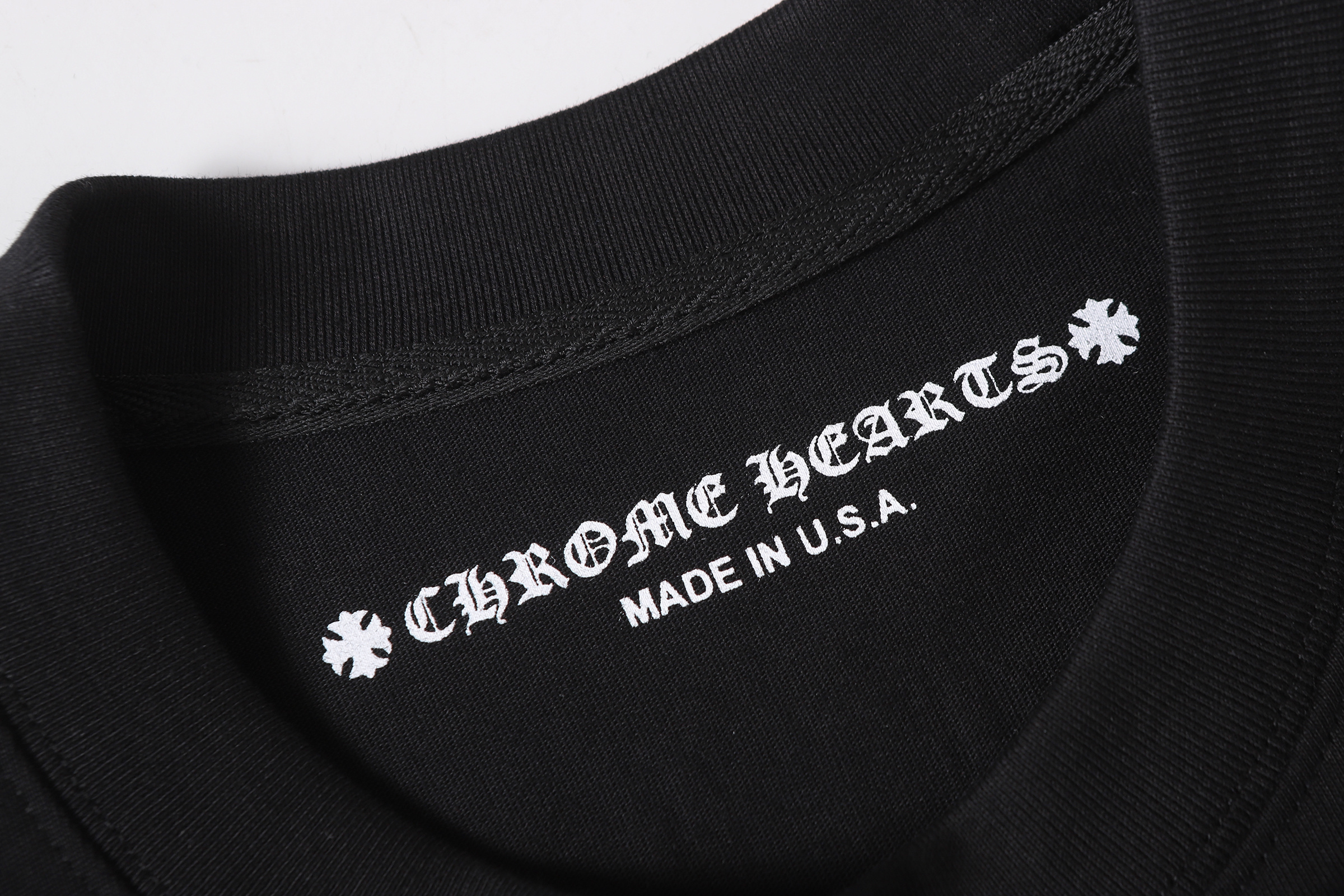 Chrome Hearts Black Graphic 2222 Short Sleeve T-Shirt