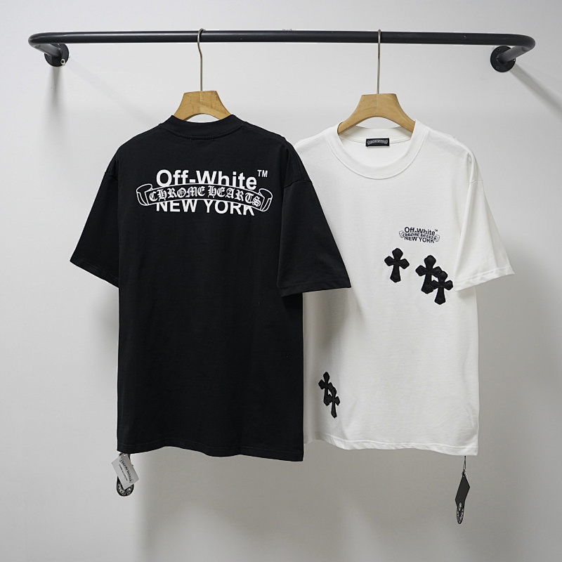 Chrome Hearts Black White Graphic 2011 Short Sleeve T-Shirt