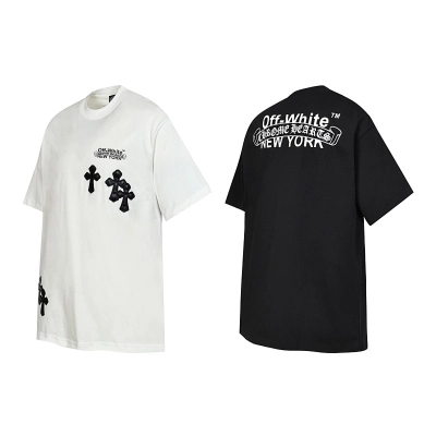 Chrome Hearts Black White Graphic 2011 Short Sleeve T-Shirt 02