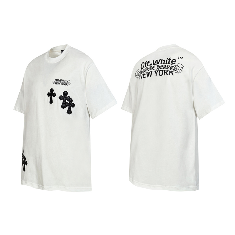 Chrome Hearts Black White Graphic 2011 Short Sleeve T-Shirt