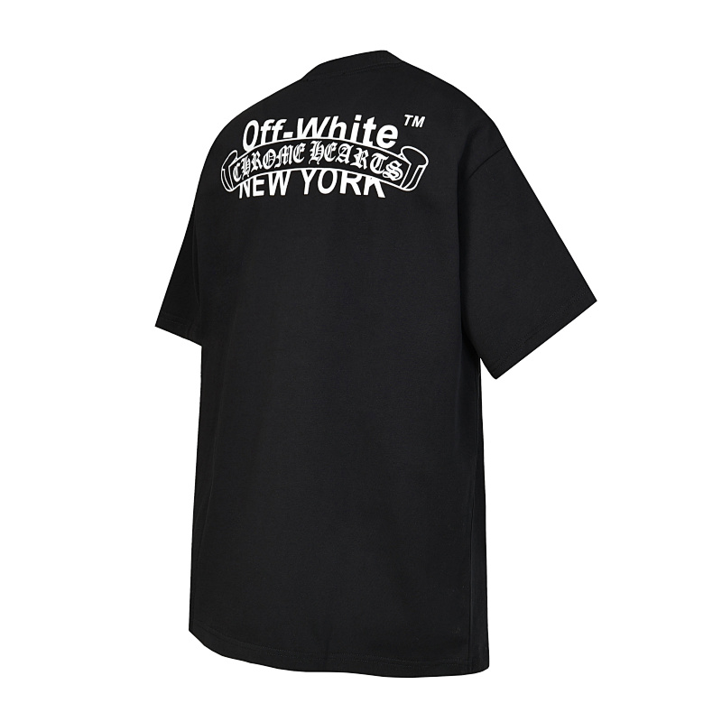 Chrome Hearts Black White Graphic 2011 Short Sleeve T-Shirt