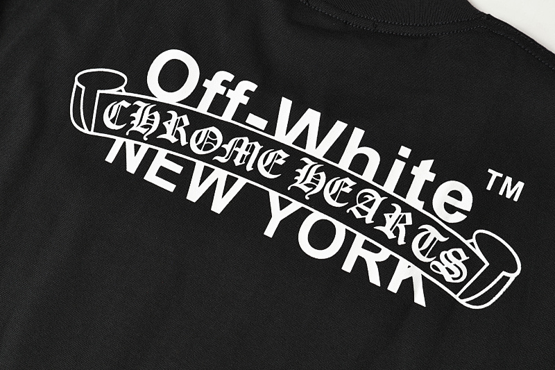 Chrome Hearts Black White Graphic 2011 Short Sleeve T-Shirt