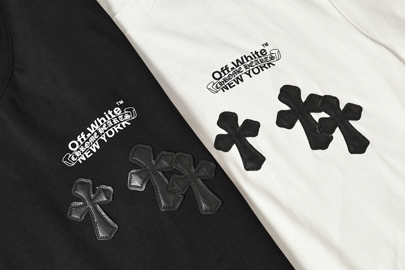 Chrome Hearts Black White Graphic 2011 Short Sleeve T-Shirt