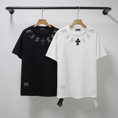 Chrome Hearts Black White Graphic 2012 Short Sleeve T-Shirt 01