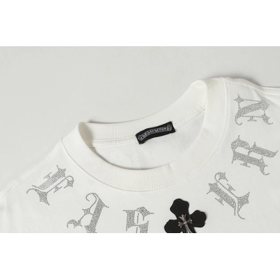 Chrome Hearts Black White Graphic 2012 Short Sleeve T-Shirt 02