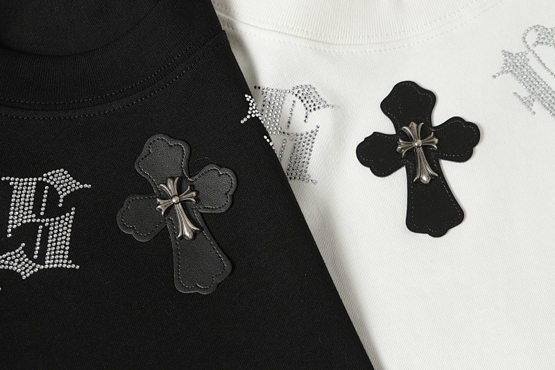 Chrome Hearts Black White Graphic 2012 Short Sleeve T-Shirt