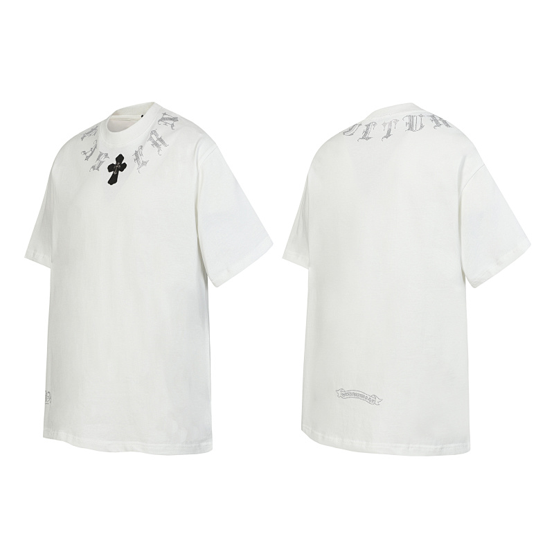 Chrome Hearts Black White Graphic 2012 Short Sleeve T-Shirt