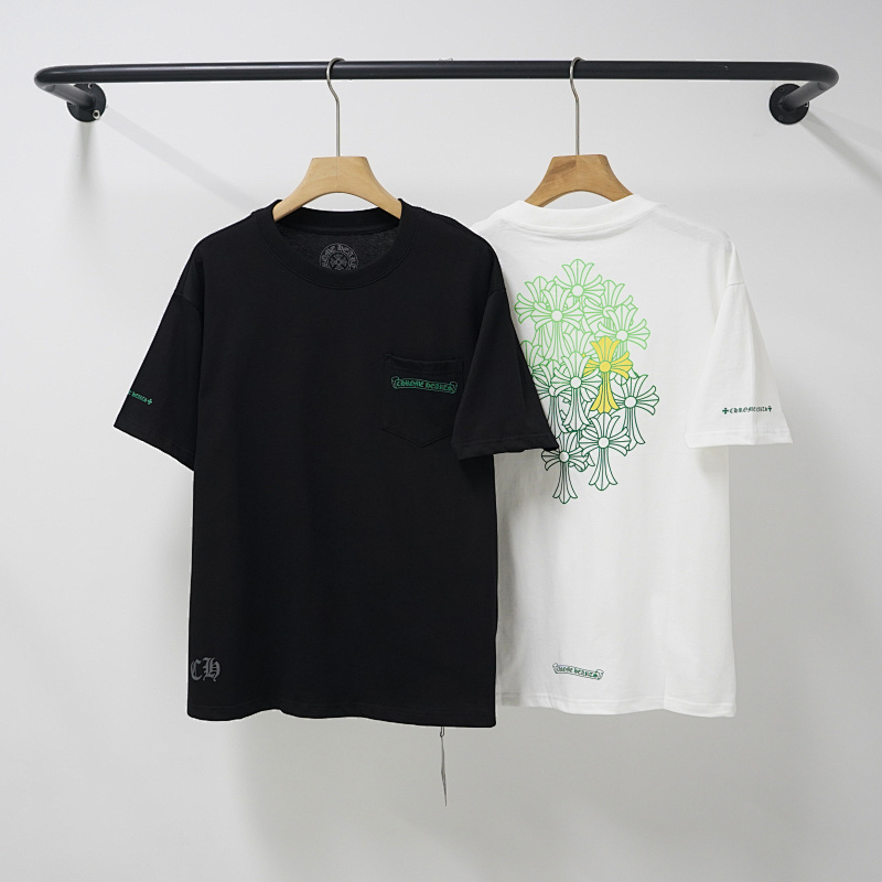 Chrome Hearts Black White Graphic 2014 Short Sleeve T-Shirt