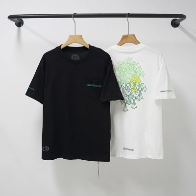 Chrome Hearts Black White Graphic 2014 Short Sleeve T-Shirt 01