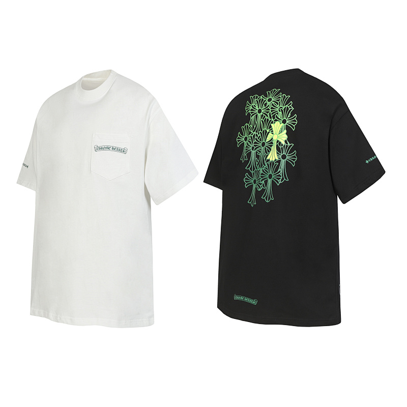 Chrome Hearts Black White Graphic 2014 Short Sleeve T-Shirt