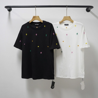 Chrome Hearts Black White Graphic 2017 Short Sleeve T-Shirt 01