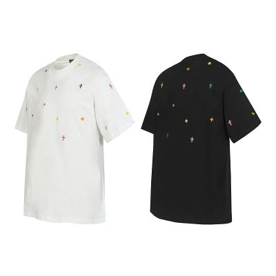 Chrome Hearts Black White Graphic 2017 Short Sleeve T-Shirt 02