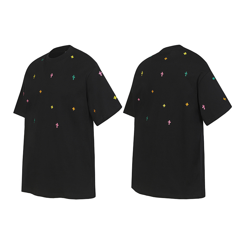Chrome Hearts Black White Graphic 2017 Short Sleeve T-Shirt
