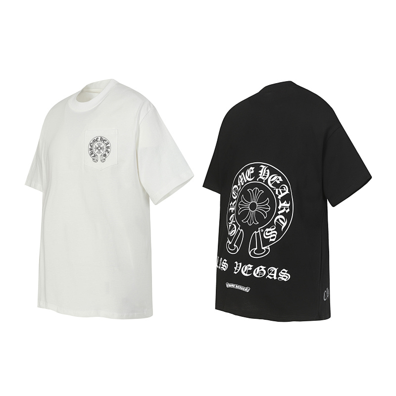 Chrome Hearts Black White Graphic 2113 Short Sleeve T-Shirt