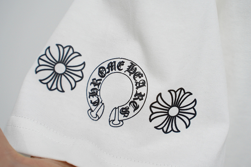 Chrome Hearts Black White Graphic 2202 Short Sleeve T-Shirt