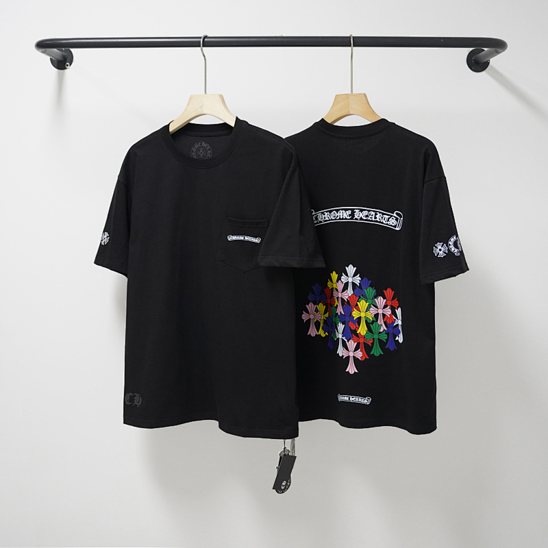 Chrome Hearts Black White Graphic 2202 Short Sleeve T-Shirt