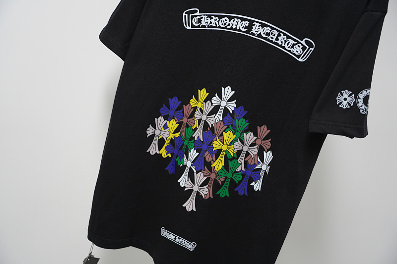 Chrome Hearts Black White Graphic 2202 Short Sleeve T-Shirt